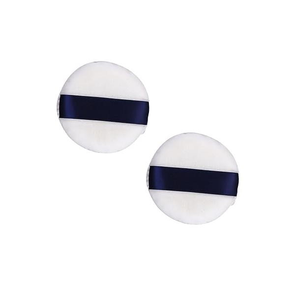 PartyKindom 2Pcs Round Powder Puff Soft Cosmetic for Liquid Foundation