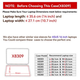 Smatree Hard EVA Protective Sleeve Case Compatible for 16 inch ASUS ProArt Studiobook 16 OLED H7604/Pro 16 OLED W7604, 16inch Waterproof and Anti-Shock Laptop Bag (X8309)