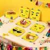 LADVCORP 60Pcs Building Block Party Plates 7" Disposable Square Plates