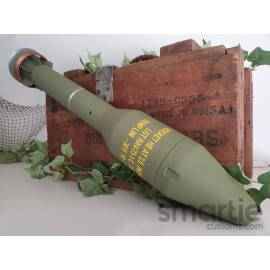 Smartie Customs DUMMY M28A2 3.5" HEAT Super Bazooka Rocket Round - Accurate Size Plastic Replica
