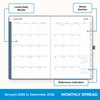 Blue Sky 2026 Weekly and Monthly Planner Calendar, January 2026