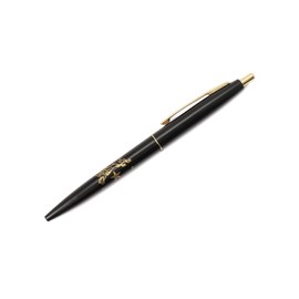 IL BISONTE Ballpoint Pen, Leather, Genuine Cowhide Leather, Women's, Men's, Unisex, Black