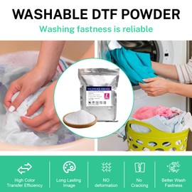 DTF Powder White 1KG/35.3 oz Digital Transfer Hot Melt Adhesive, Pretreat Powder for Ep L1800 Printer(White/1KG)