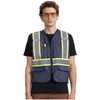 A-KSAFETY Navy Hi Vis Vest with Pockets