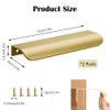 YUEYIXII 2 Pack Finger Edge Pull Golden Kitchen Cupboard Handles