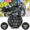 Unbranded For Harley Road King Classic 7" LED Headlight Projector
