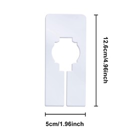 8 PCS White Rectangular Clothing Rack Size Dividers, Closet Rack Dividers, Clothes Hanger Divider, Blank Closet Dividers Hanging for Sorting Clothes Size, Color - Writable & Reusable