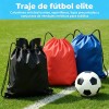 6par Calceta Fútbol Y Manga Media Espinillera Vendas Mochila