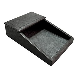 PERRÉ | Porta Notas para Escritorio en Piel Genuina | Elegante Organizador complemento para Juego de Escritorio (Gris)