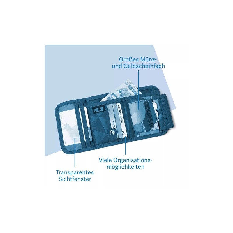 satch Wallet for Boys and Girls with Window, Coin Pocket