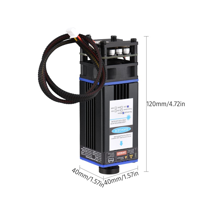450nm 20W Laser Module Adjustable Focal Length Laser Engraving Head