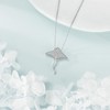 POPLYKE Stingray Necklace for Women Sterling Silver Manta Ray Necklace