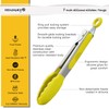 HINMAY Small Appetizer Tongs 7-Inch Silicone Tipped Kitchen Tongs, Set