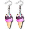 Double 3D Ice Cream Kawaii Cone with Sprinkles Dangle Drop