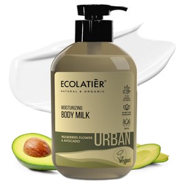 ECOLATIÈR Moisturizing Body Milk - Hydrating Body Lotion for Dry Skin, 97.5% Natural, Vegan Certified with Mulberry & Avocado Oil, Lightweight & Non-Greasy Formula for Women & Men - 13.5 Fl Oz