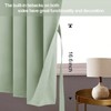 JIUZHEN Light Green Blackout Curtains with Tiebacks Thermal Insulated, Light