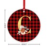 Monogram Gold Glitter Initial Letter C Xmas Ornament Flowers Pattern