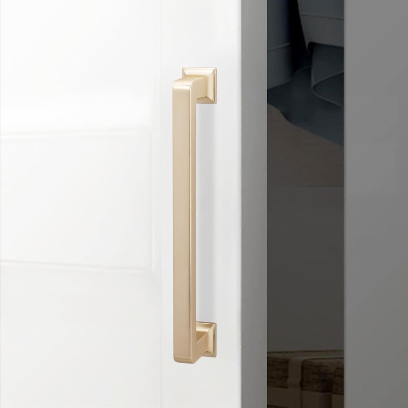 POVEFONK 10 Pack 5 inch(128mm) Champagne Bronze Kitchen Cabinet Handles
