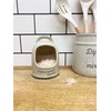Dolomite Grey Ceramic Salt Cellar Pig Kitchen Spices Condiment Dispenser