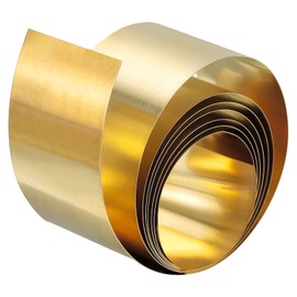 Sourcing Map Brass Sheet Roll, 0.2mm x 30mm x 1000mm, H62 Brass, Great for Crafts, Repairs & DIY Projects