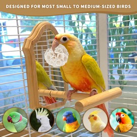 DEWVIE Natural Bird Toy Foraging Parrot Shredding Toys Box, Bird Chew Foraging Toys for Parrots, Conures, Budgies, Lovebirds, Small to Medium Birds(Nature Color)
