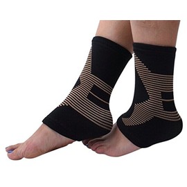 COPPER and BAMBOO ANKLE SUPPORT - 1 PAIR