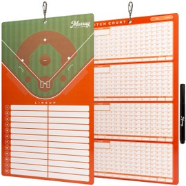 Murray Sporting Goods Baseball Team Colors Dry Erase Coaches Clipboard (Orange)