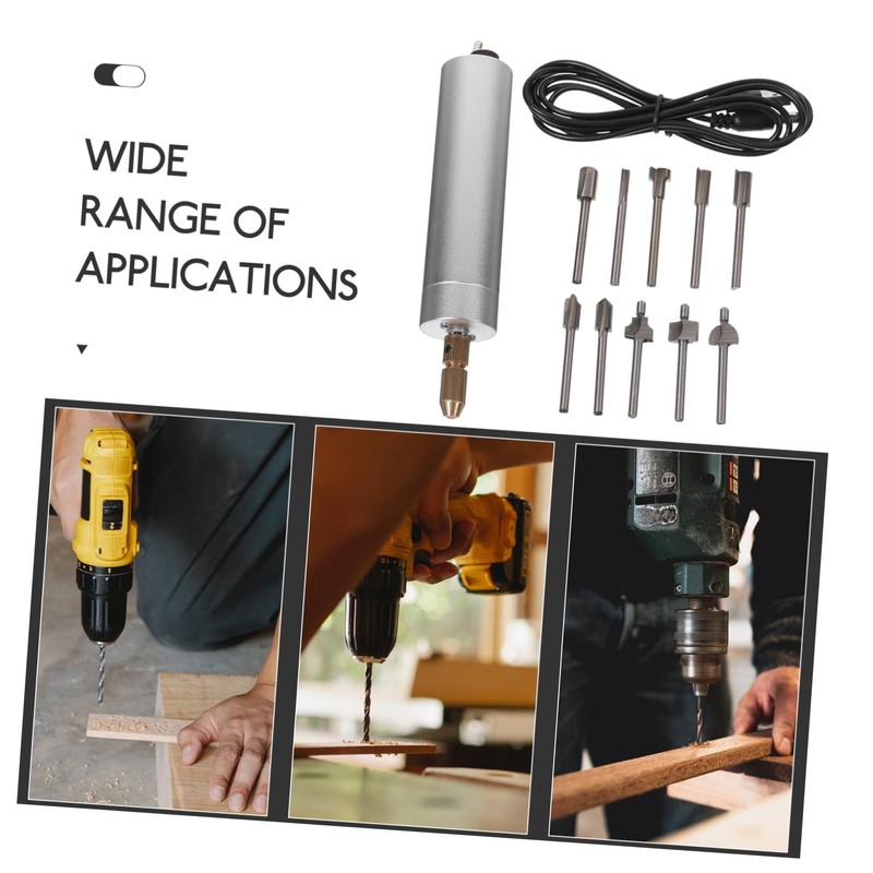 Tofficu 1 Set Mini Electric Drill Low Speed Polishing Tool
