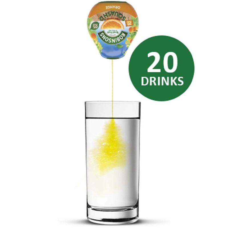 Robinsons SQUASH'D, 0 Percent Sugar, Real Fruit Squash, Low Calorie,