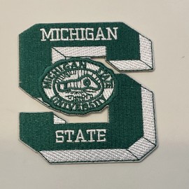 MSU Michigan State Spartans Vintage  Embroidered Iron On Patch  3" x 3" Apx