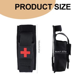 GUOYOU Tactical Molle Pouch, Tourniquet Holder, Scissors Trauma Medical Bag, Emergency Equipment, Nylon Equipment Case, Belt Bag for Heavy Outdoor Emergencies and Blood Loss Control