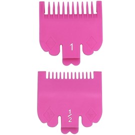2 Pieces Professional Hair Clippers Comb 1.5mm 3mm 1/16" 1/8" Compatible with Wahl Standard Full Size Hair Clippers 8148 1919 8504 Magic Clip (Pink)