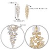 Flyonce Austrian Crystal CZ Wedding Chic Flower Cluster Chandelier Dangle
