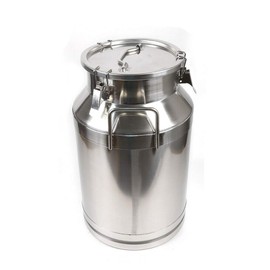 Stainless Steel Milk Can Heavy Duty Milk Jug Milk Transport Can Jug Milk Bucket Wine Pail Bucket Bottle for Milk and Wine Liquid Storage, 5.3/8/10.6/13.3/16 gallons (10.6 US gallons)