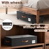 Eastherry Under Bed Storage Containers with Wheels, 9.5 inches Higher