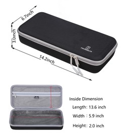 Tourmate Hard Storage Case for ASUS ROG Azoth 75 Gaming Keyboard - Travel Case for SbocKeeb/RK Royal KLUDGE/GAMAKAY/Keychron 75% Keyboard(Box for Sale) (Black & Dark Gray)