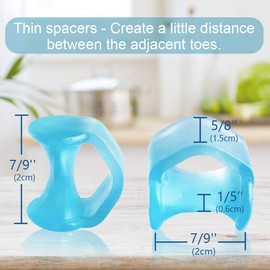 Povihome Gel Toe Separator, Pinky Toe Spacers, Little Toe Spacers for Overlapping Toe, Little Toe Cushions for Preventing Rubbing & Relieving Pressure(12 Pack)