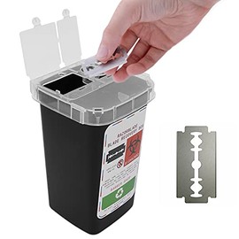 Estuche para Hojas de Afeitar, Contenedor para Hojas de Afeitar de Seguridad, Contenedor Portátil Pequeño para Objetos Punzantes, Contenedor para Cuchillas Desechables