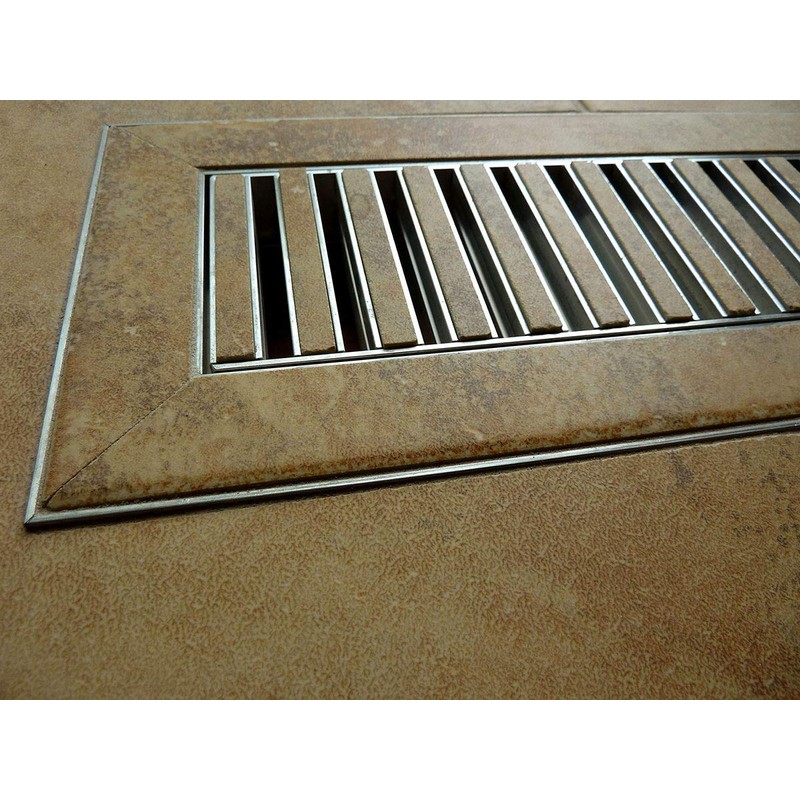 Chameleon 4"x12" 3/8" Thick Floor Vent Registers Matching Floor Tile