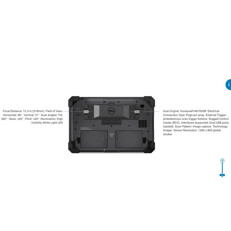 Dell New Dell Scanner Module with USB for Latitude Rugged