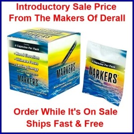 Markers – Mood, Focus & Energy Box 12 Pack X 4 = 48 Caps - From Makers Of Derall
