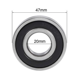 TUZUK 6204-2RS 20x47x14mm deep groove ball bearing with double rubber seal ABEC-5 pre-lubricated, suitable for garden machinery, electric toys and tools, etc. 4 pack