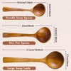 NAYAHOSE Wooden Soup Ladles,Wooden Spoons For Cooking, 3 Pcs Wooden