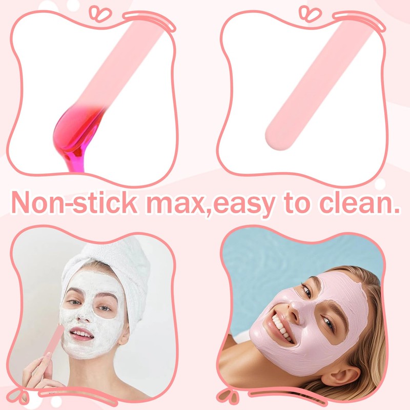 Non-Stick Silicone Waxing Spatulas - 4 PCS Reusable Spatula Hair