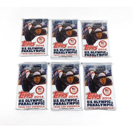 Lot of (6) 2014 Topps US Olympic & Paralympic Trading Card Packs Sealed (10 Cards Per Pack)