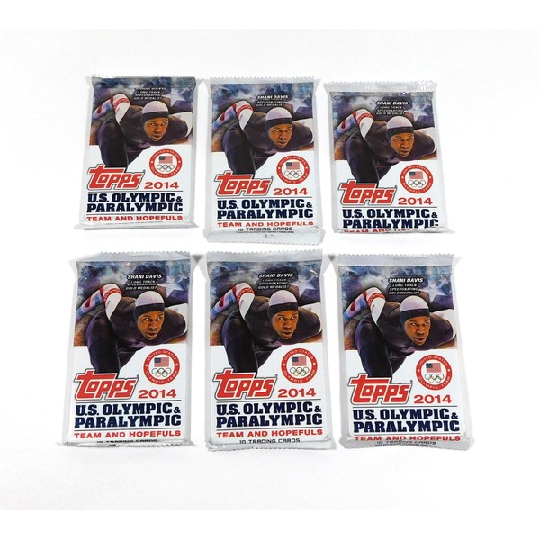 Lot of (6) 2014 Topps US Olympic & Paralympic Trading