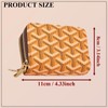 LFWATAXY PU Leather Accordion Card Wallet, Double-Layer Zippered Card Holder