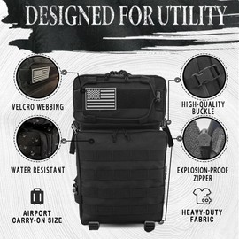MtnGate 45L Military Tactical Backpack Large Army 3 Day Bug Out Bag Assault Pack Molle Bag Backpacks