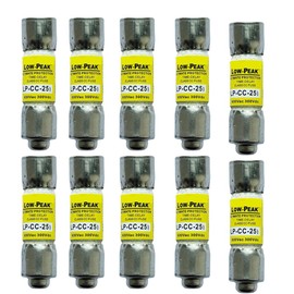 10-Pack New LP-CC-25 LP-CC-25A LP-CC 25A 600Vac Time Delay Fuse,LP-CC-25A Current Limiting Class CC Rejection Cartridge Fuses