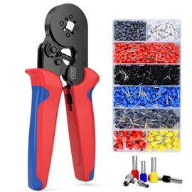 Crimping Pliers Tool Set, 1200 Pieces, Ferrule Crimping Tool, Insulated Closed Terminal, Includes Ferrule Terminal, Adjustable, Electrical Work, Wiring, Electrical Repair, Tool Set